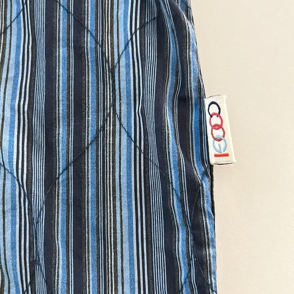 COOGI Men’s Casual Striped Button Up Top Stitch Quilted Design - Picture 5 of 9